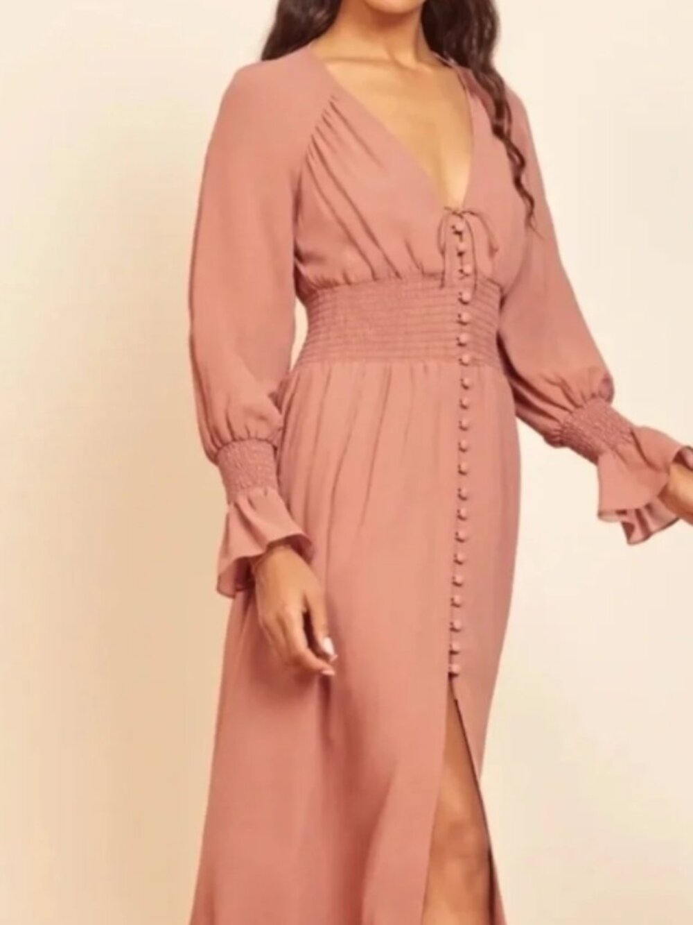 NWOT Reformation Fia Silk Midi Dress XS $278